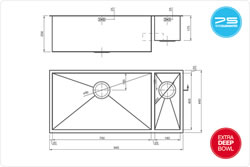 Zenuno 700/180U Stainless Steel Sink